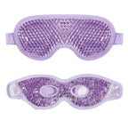 Purple eye mask with bead fill on a white background