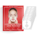 Collagen smile line patches with packaging on a white background